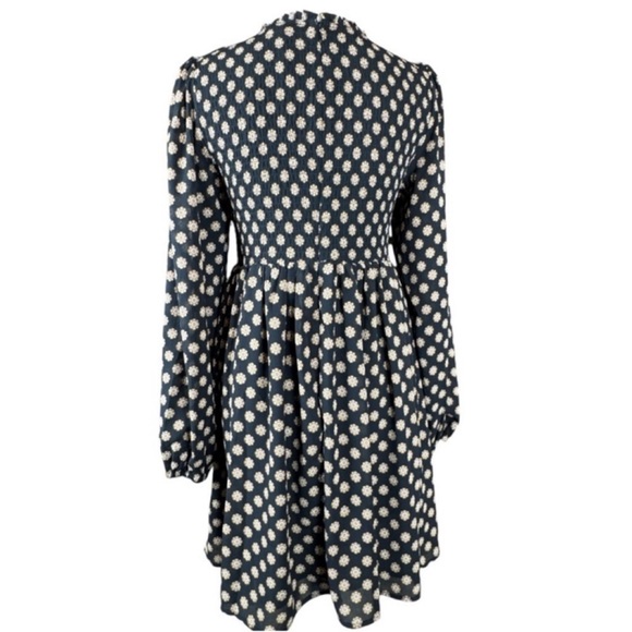 SANCTUARY Long Sleeve Mini Dress, Smocked Top, Hidden Rear Zipper, Size S. - Picture 5 of 14